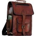 Rajeriya-16 Vintage leather Backpack Laptop Messenger Bag Lightweight College Rucksack Sling for Men Women