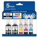 502 Ink Refill Bottles (Non-Sublimation Ink) Replacement for Epson 502 T502 Refill Ink Refill Bottles Compatible with Use for EcoTank ET-2850 4760 4750 3830 3850 2700 3760 15000 Printer