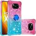 Phone Case for Xiaomi Poco X3 NFC Case for Xiaomi Poco X3 Pro Shiny Bling Quicksand Effect TPU Bumper Case with Four Corners Protection Cover for Xiaomi Poco X3 NFC/X3 Pro Pink Blue