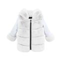 ASFGIMUJ Girls Winter Jacket Jacket Fall Winter Kids Cardigans Fuzzy Lightweight Jackets Warm Coats Girls Winter Coat White 18 Months-24 Months