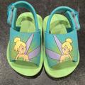 Disney Shoes | Girls Infants Disney Tinkerbell Green Open Toe Sandals Shoes Size 2 | Color: Blue/Green | Size: 2bb