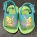 Disney Shoes | Girls Infants Disney Tinkerbell Green Open Toe Sandals Shoes Size 2 | Color: Blue/Green | Size: 2bb