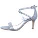 Michael Kors Shoes | Michael Kors Ava Silver Glitter Mid Stiletto Heel Strappy Sandal Shoes 9 M | Color: Silver | Size: 9