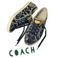 Coach Shoes | Guc Coach Sz 10m Signature Monagram Low Top Sneaker Smoke/Black/Gray | Color: Black/Gray | Size: 10