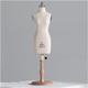 SAFWEL Dressmakers Fashion Female Tailors Dummy Mini Female Mannequin for Sewing Clothes/Pattern Making, Half Scale Dress Forms (Not Adult Full Size) with Wooden Stand ( Color : White , Size : 1/2 Siz