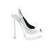 Giuseppe Zanotti Heels: Pumps Stilleto Cocktail Party Silver Print Shoes - Women's Size 39.5 - Pointed Toe