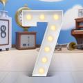 4FT LED Number Lights for Party Wedding Decor Light Up Marquee Numbers Night Light Decoration Sign for Home Anniversary Birthday Party Decor, Battery Operated (Color : Number 7)