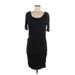 The Limited Casual Dress - Sheath Scoop Neck Short sleeves: Black Print Dresses - Women's Size Medium