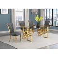 Brayden Studio® Chazity Rectangular 79" L x 40" W Dining Set Metal in Yellow | Wayfair 2E3A9333BDCB4FA38FD9201FFAC083BB