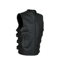 SWAT-Deux poches pour odordissimulées pour motard style motard vernis en cuir pour homme