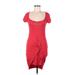 Bebe Casual Dress - Mini: Red Print Dresses - Women's Size Medium