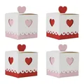 25PCS New Cute Nice Valentine Theme Heart piccola scatola di carta bomboniera bomboniera scatola