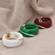 Neue Ankunft Einzelnen Emaille Tropfen Glasur Platin beschichtet Damen Ringe Original Schmuck Für