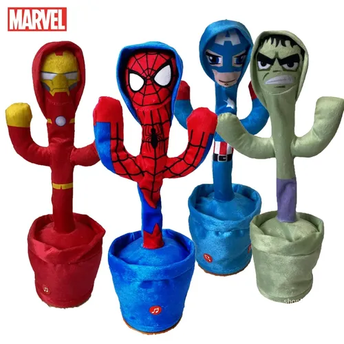 Spiderman Reden Spielzeug Tanzen Kaktus Puppe Marvel Avengers Sprechen Sprechen Sound Rekord