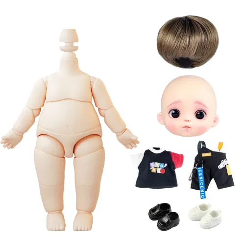 Ymy Puppe Birne Körper mit Perücke Schuhe bjd Puppen kopf ob11 Körper gelenk für Obitsu 11 gsc Kopf