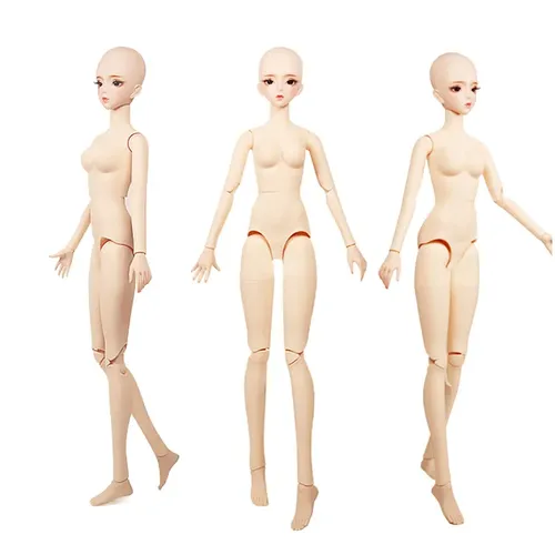 1/3 bjd Puppen Körper Make-up Kopf weiße Haut Mädchen nackt mjd Puppe Körper 60cm PVC-Material 26