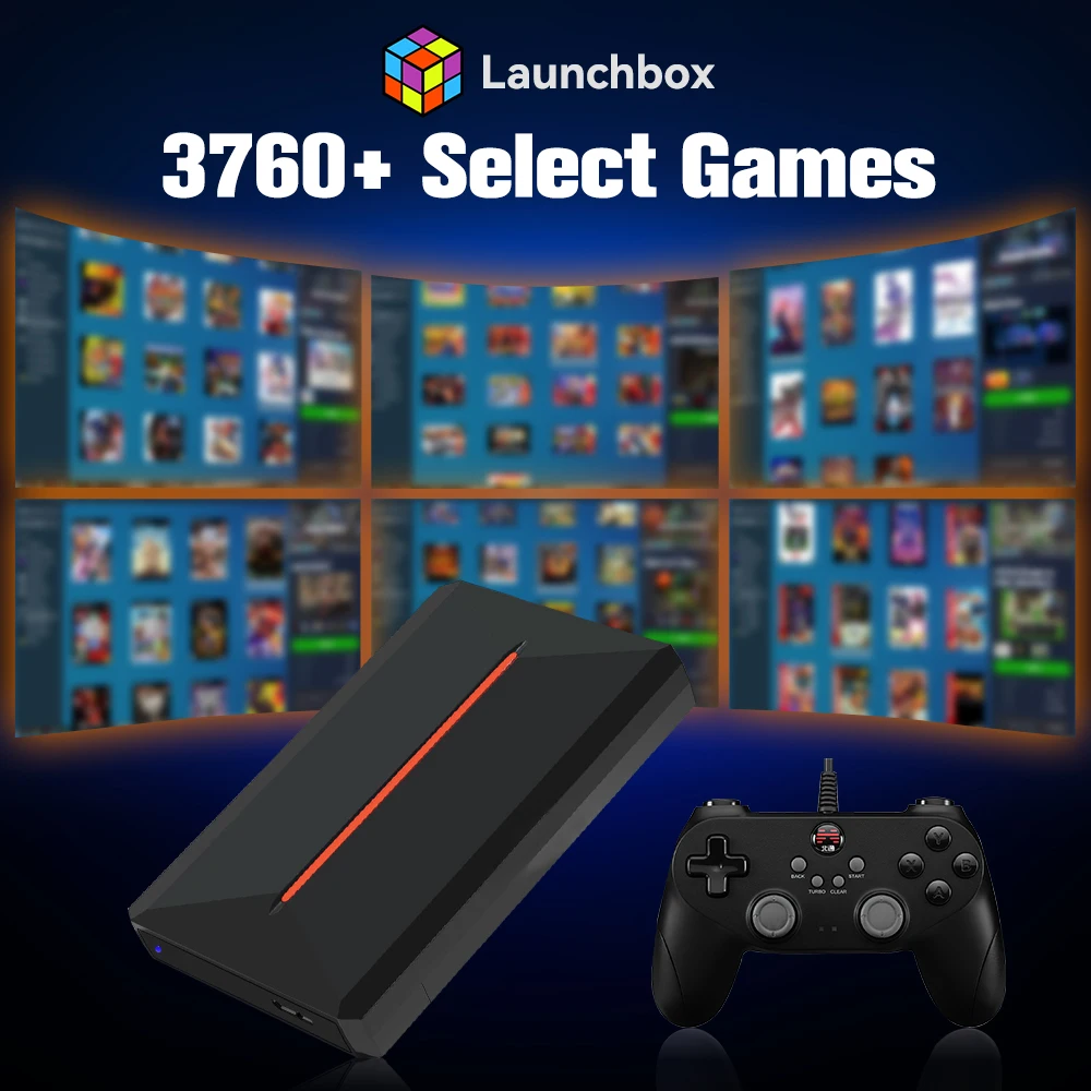 Game HDD Launchbox System für PS4/PS3/PS2/PS1/Wii/Wiiu/Game Cube/N64 mit 3760+ 3D/AAA Games Ext Emulation Festplatte für WIN PC
