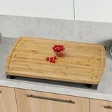 30 x 20 Noodle Board Stove Cover with Removable Legs Countertop Bamboo Cutting Board Wood Stove Top Covers for Electric Stove Gas Burners RV Stovetop Cover