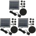 3 Sets of Pond Solar-powered Fountain Pump for Bird Bath Water Fountain