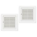 2 Pcs Mosquito Cover Louvered Air Vent Outdoor Dryer Electric Dryers Exhaust Duct