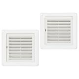 2 Pcs Mosquito Cover Louvered Air Vent Outdoor Dryer Electric Dryers Exhaust Duct