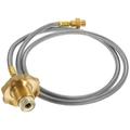 Propane Regulator and Hose Gas Grill Propane Pipe Braided Propane Hose for Outdoor Camping(1m)