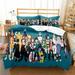 NEW My Hero Academia Bedding Bed Set Full Queen Size with 2 Pillowcases Deku Todoroki Bakugo Action Figures for Fans