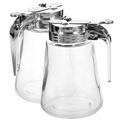 2 Pcs Dispenser Glass Salad Dressing Syrup Fashion Design Coffee Bar Accessories Condiment Jar Oil for