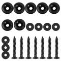 14 Pcs Folk Guitar Belt Buckle Guitar Belt Screw Bolt Acoustic Guitar Belt Fixator (Black)