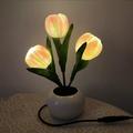 Night Light ZKCCNUK Led Table Lamp Imitation Flower Shaped Led Night Lamp Table Lamp Decoration In Family Bedroom Small Night Lamp LED Lights Lamp for Home Room Decor on Clearance