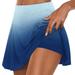 Women s Active Skort Athletic Activewear Stretchy Pleated Flowy Womens Tennis Skirt for Running Golf Workout