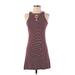 Aeropostale Casual Dress - A-Line: Burgundy Print Dresses - New - Women's Size X-Small