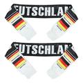 2 Pcs Fans Scarf Italian Gifts Football Knit Spain Championship Cheer National Soccer