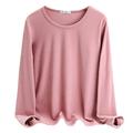 DondPO Turtleneck Shirt Women Plus Size Tops Women O Neck Fleece Lined Thermal Thermal Underwear Slim Tops Thermal Shirts Winter Tops Womens Long Sleeve Tops Thermal Underwear for Women Pink XXL