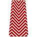 Red & White Triangle Stripe Knit-01 Pattern TPE Yoga Mat for Workout & Exercise - Eco-friendly & Non-slip Fitness Mat