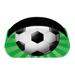 OWNTA Soccer Football Green Background Pattern PVC Leather Brush Holder with Five Compartments - Pencil Organizer and Pen Holder