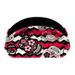 OWNTA Floral Skulls Pattern Funny Pattern PVC Leather Brush Holder with Five Compartments - Pencil Organizer and Pen Holder