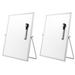 2pcs STOBOK Magnetic Dry Erase Board Double Sided Personal Desktop Tabletop White Board Planner Reminder with Stand for School Home Office