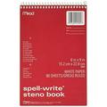 Mead Spell-Write Steno Book Gregg Rule 6 x 9 Inches White 80 Sheets (MEA43082)