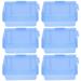 6pcs Plastic Storage Bins Nesting Shelf Cases Storage Boxes Home Supplies