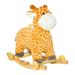 Kids Rocking Horse Toy Orange Giraffe Baby Rocker Toys Interactive 2-in-1 Plush Ride-On Toys Stroller Rocking with Animal Sounds Suit for ages 36-72 months old Toddler Boys Girls