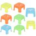 8pcs Mini Chairs Miniature Decors Mini Stools Mini House Plastic Step Stools