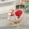 Animal-Shaped Rocking Horse Toddler Ride-on Chair with Sturdy Wood Handles & Base Indoor Outdoor Horse Rocker Boost Imagination & Creativity Gray Horse-Shaped