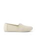 TOMS Women's Alpargata Cream Leather Espadrille Shoes Natural/White, Size 12