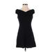 Forever 21 Casual Dress - Mini: Black Solid Dresses - Women's Size Small