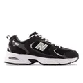 New Balance Unisex 530 in Black/Grey Synthetic, size 10