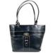 Giani Bernini Bags | Giani Bernini Black Turn Lock Glazed Leather Tote Beige Inside | Color: Black | Size: Os