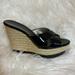 Jessica Simpson Shoes | Jessica Simpson Js - Katonal Women’s Black Patent Sandals Size 9 Euc | Color: Black/Cream | Size: 9