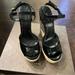 Gucci Shoes | 100% Authentic Gucci Wedges (Style: Hollie) | Color: Black | Size: 5