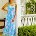 Lilly Pulitzer Dresses | New Lilly Pulitzer Winni Midi Dress Pelican Pink Beat The Heat Large | Color: Blue/Pink | Size: L